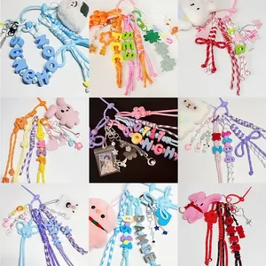 6mm Large Hole Acrylic Letter Beads for DIY Keychain Phone Chain Dopamine Color Loose Alphabet Beads for Jewelry Making Accessories