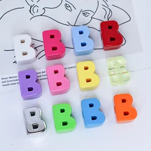 Assorted colorful acrylic B-letter beads for DIY phone chains and jewelry accessories