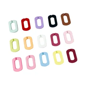 Set kleurrijke matte acryl U-vormige schakels voor DIY-telefoonkettingen en hobby