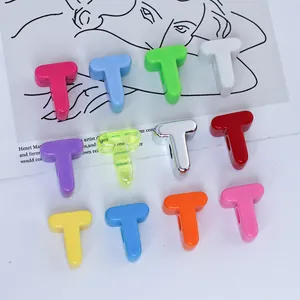 Premium colorful acrylic letter T beads for DIY jewelry making and phone chains