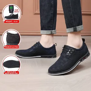 Herren Freizeitschuhe aus Leder im britischen Stil mit hochwertiger rutschfester Sohle