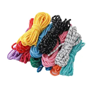 Bundel van 5 mm gekleurde gevlochten polyester paracord koorden voor DIY-sleutelhangers