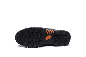 Close-up detail of the durable non-slip rubber sole for breathable men's leather loafers