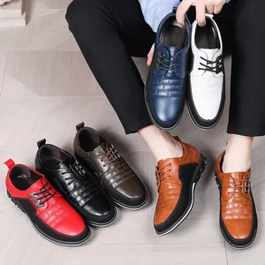 Scarpe casual da uomo in pelle traspirante con lacci disponibili in diversi colori moda