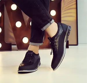 Detailed side view of breathable black leather men's slip-on loafers for casual wear