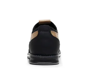 Rear view of breathable men's loafer showing heel construction and dual-tone design