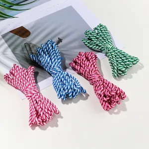 Cordes en coton torsadées multicolores pour le bricolage et l'emballage cadeau