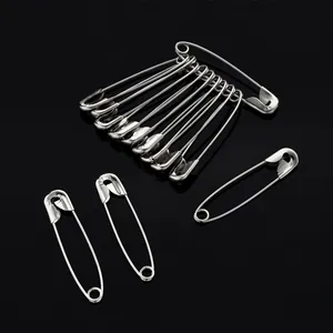 Spille da Balia Tradizionali in Ferro Argento Inossidabile Chiusure in Metallo per Cartellini Vestiti DIY Artigianato Varie Misure