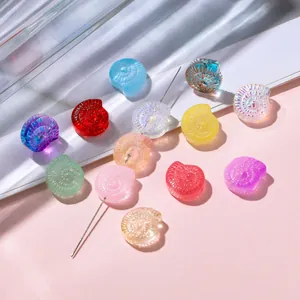 Magische Farbe Schnecke Form Kunststoff Perlen Macaron Spirale Perlen Für DIY Schmuckherstellung Armband Halskette Haarschmuck Material