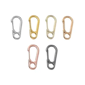 Mini moschettoni in metallo in diversi colori per portachiavi fai da te e borse