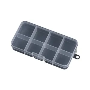 Transparante PP plastic rechthoekige opbergdoos met 10 roosters voor kralen en sieraden