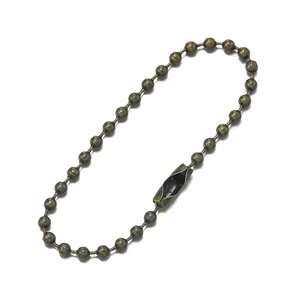11cm antique bronze iron ball chain connector for DIY jewelry and keychain making