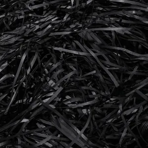 Vista dettagliata del riempimento in carta tagliata nera per scatole e confezioni regalo