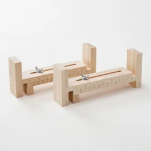 Verstellbare Webvorrichtung aus Holz für Armbänder mit Skala für DIY-Schmuckarbeiten
