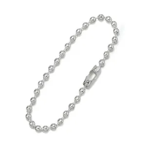 11cm silver-tone iron ball chain for DIY keychains and jewelry making accessories