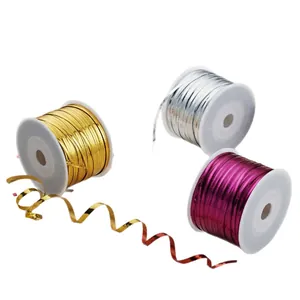 Assorted metallic PET twist ties in gold silver and purple colors for food gift packaging
