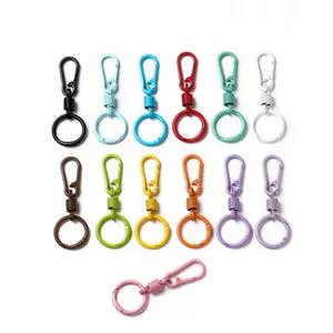 Set di mini moschettoni portachiavi colorati in lega di zinco dai toni macaron.