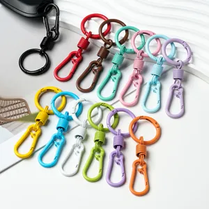 Portachiavi in Lega di Zinco Macaron Verniciato Mini Moschettone a Molla Gancio Ciondolo Borsa Accessori Regalo