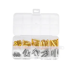 Kit de création de bijoux complet avec embouts coulissants or et argent, fermoirs et chaînes