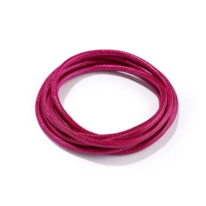 Detailed close-up of 3.0mm magenta Korean wax cord with snake pattern texture for DIY jewelry