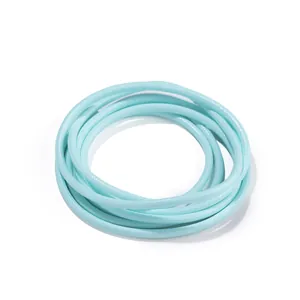 Close-up of 3.0mm light blue snake pattern polyester wax cord for DIY jewelry making