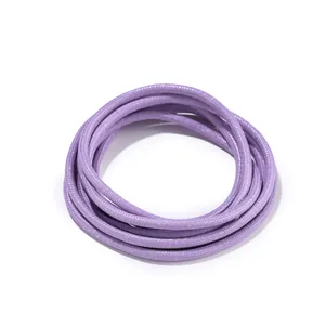 Close-up of 3.0mm purple braided polyester wax cord for DIY jewelry making