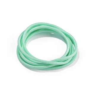 Detailed close-up of 3.0mm mint green waxed polyester cord for DIY handmade jewelry