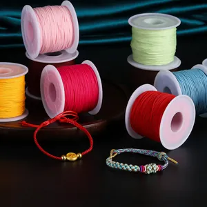 Cordon Tressé en Nylon Pour la Fabrication de Bijoux Fil DIY Corde Tissée à la Main Pour Bracelet Pendentif Noeud Chinois Accessoire