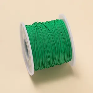 Cordon en fil de jade vert de 0,6 mm pour la fabrication de bijoux de bricolage