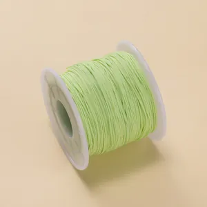 Cordon de jade vert clair 0,6 mm pour la création de bijoux DIY et le tissage artisanal