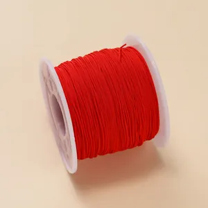 Bobine de fil de jade rouge de 0,6 mm pour la fabrication de bijoux DIY et tresses