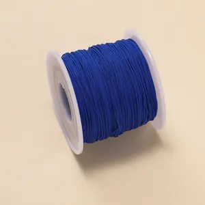 Fil de jade bleu royal de 0,6 mm pour le tissage de bijoux DIY et perles