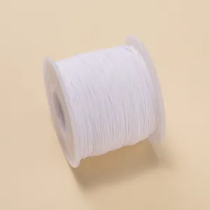 Fil de jade blanc 0,6 mm pour projets de tissage de bijoux faits main