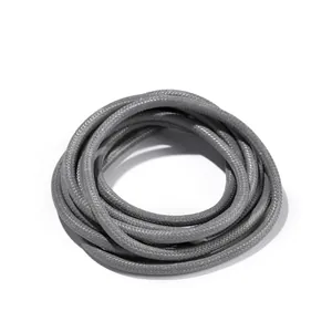 Close-up of 3.0mm grey Korean wax cord with snake pattern texture for DIY jewelry.