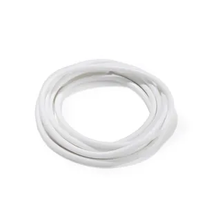 Close-up of 3mm white snake pattern polyester wax cord for DIY jewelry crafts