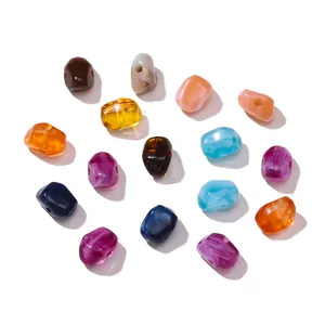 Perles d'imitation de pierre en acrylique irrégulières colorées pour bijoux DIY