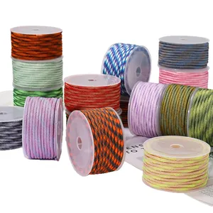 4mm unelastische bunte Baumwoll-Paracord-Spulen für DIY-Schmuck und Quastenarbeiten