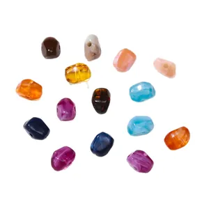 Perles irrégulières en pierre acrylique multicolores pour la création de bijoux DIY