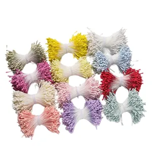 Pistilli di fiori artificiali opachi da 2 mm in vari colori per creazioni di capelli fai-da-te