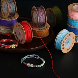 1 mm gekleurde katoenen koordspoelen voor DIY handgemaakte sieraden en armbanden