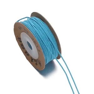 1mm lichtblauwe katoenen koord op spoel voor DIY sieraden maken en vlechtprojecten