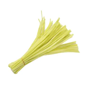 Bundle of light yellow macaron chenille stems for DIY craft bouquets