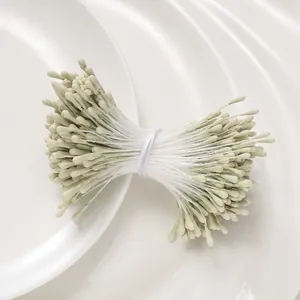 Pistilli per fiori in gesso verde chiaro opaco da 2mm per accessori artigianali fai-da-te
