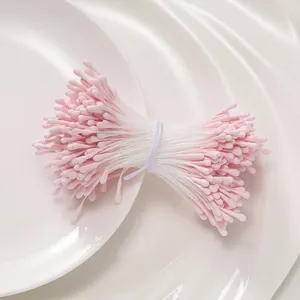 Stami di fiori in gesso opaco rosa da 2 mm per accessori fai da te fatti a mano