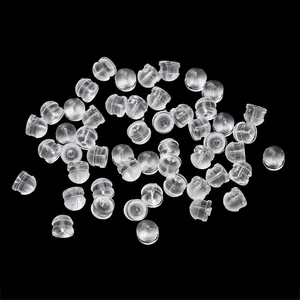 Clear Silicone Earring Backs Stoppers Rubber Earring Backings Replacement For Stud Hoop Earrings DIY Jewelry Making Findings Accessories