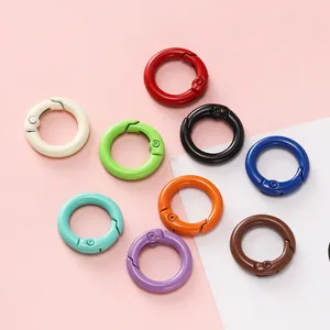 Set di anelli a molla in metallo smaltato colorato per accessori fai da te per borse