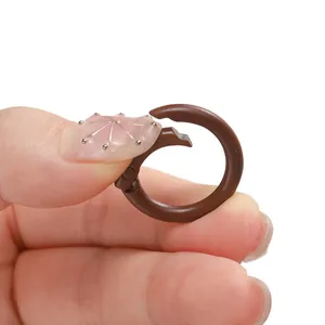 Chiusura ad anello a molla in metallo marrone per cinghie di borse e accessori DIY