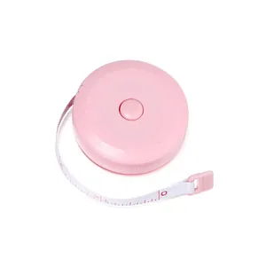 Metro a nastro morbido retrattile rosa mini portatile per misurazione del corpo e cucito