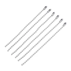 Professionelle 10-12 cm silberne Metallkugelketten für DIY-Schmuck und Schlüsselanhänger