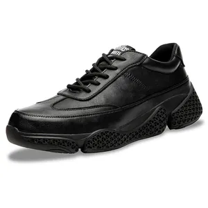 Zapatos de seguridad negros transpirables de alta calidad para hombre con punta de acero